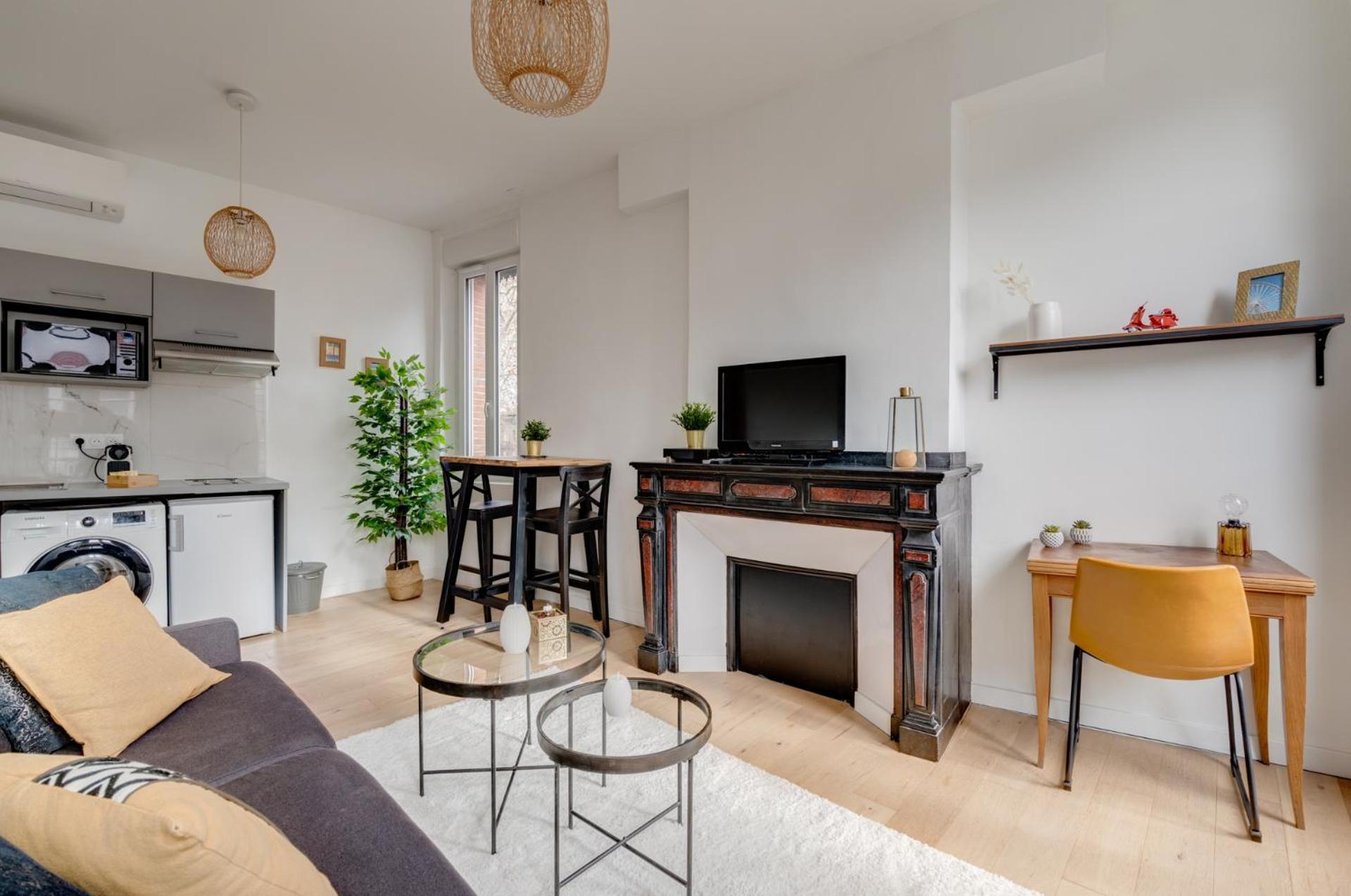 Studio Chic Et Lumineux, Garage, Wifi, Clim Toulouse Bagian luar foto